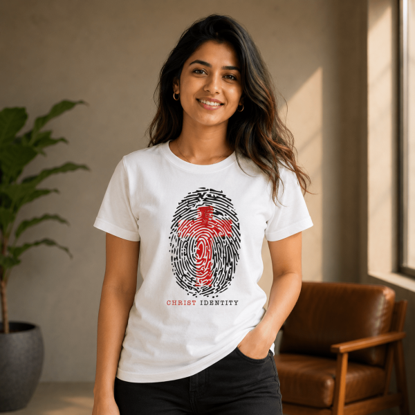 RST-E0018 - Mockup 1 Christ Identity Fingerprint Cross | Regular Fit