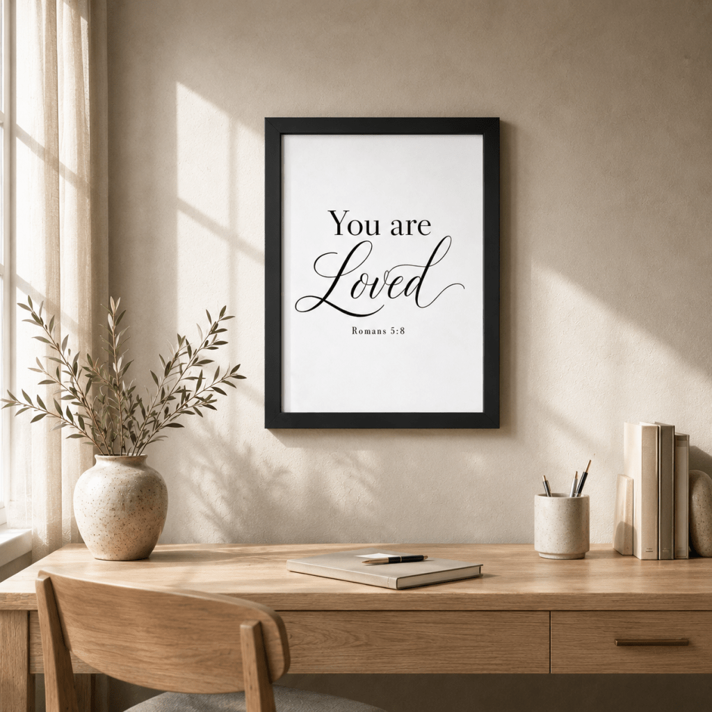You Are Loved | Romans 5:8 | Wall Decor