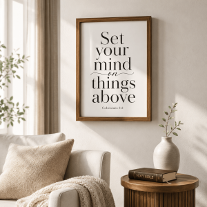 WD-VE0013 - Mockup 1 Set Your Mind | Colossians 3:2 | Wall Decor