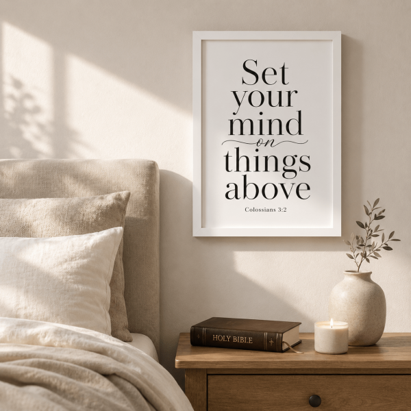 WD-VE0013 - Mockup 2 Set Your Mind | Colossians 3:2 | Wall Decor