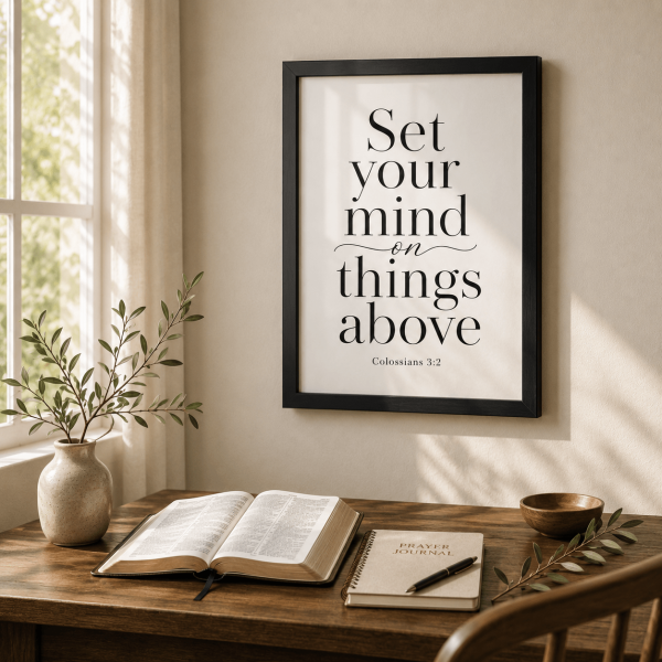 WD-VE0013 - Mockup 3 Set Your Mind | Colossians 3:2 | Wall Decor