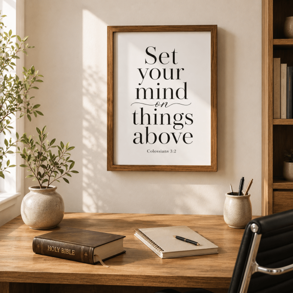 WD-VE0013 - Mockup 4 Set Your Mind | Colossians 3:2 | Wall Decor