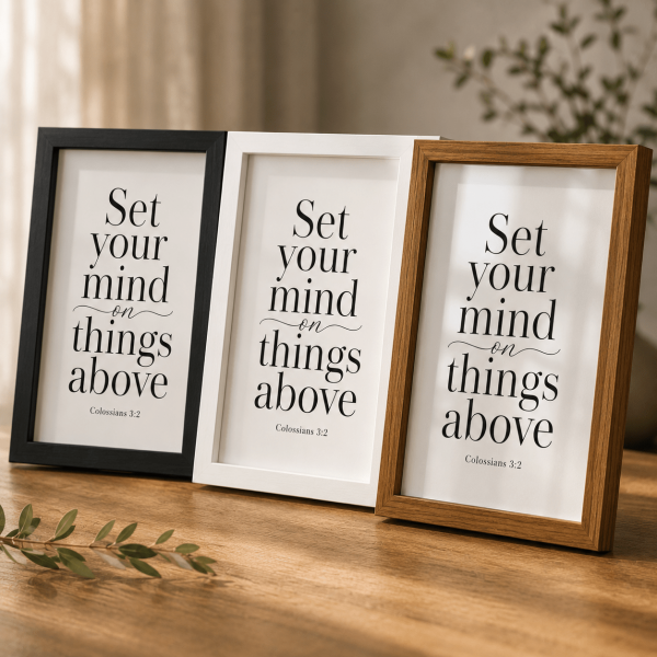 WD-VE0013 - Mockup 5 Set Your Mind | Colossians 3:2 | Wall Decor