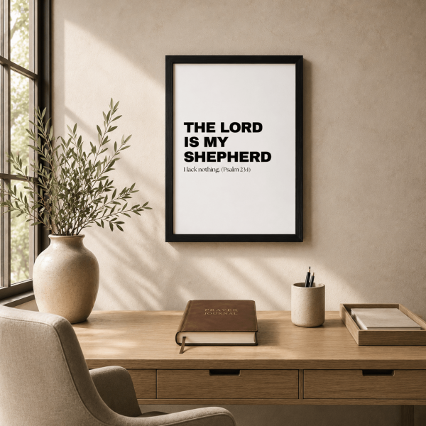 WD-VE0021 - Mockup 1 The Lord Is My Shepherd | Psalm 23:1 | Wall Decor