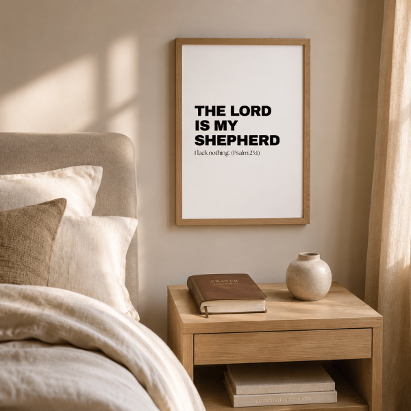 WD-VE0021 - Mockup 2 The Lord Is My Shepherd | Psalm 23:1 | Wall Decor