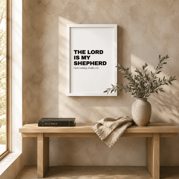 WD-VE0021 - Mockup 7 The Lord Is My Shepherd | Psalm 23:1 | Wall Decor