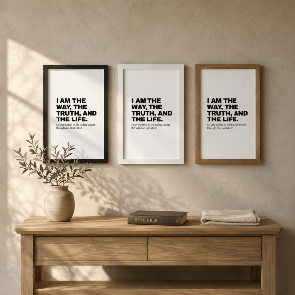 WD-VE0022 - Mockup 2 I Am The Way | John 14:6 | Wall Decor