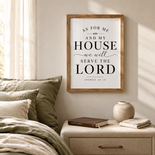 As For Me And My House | Joshua 24:15 | Wall Decor