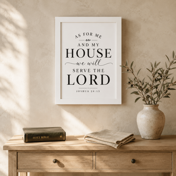 As For Me And My House | Joshua 24:15 | Wall Decor