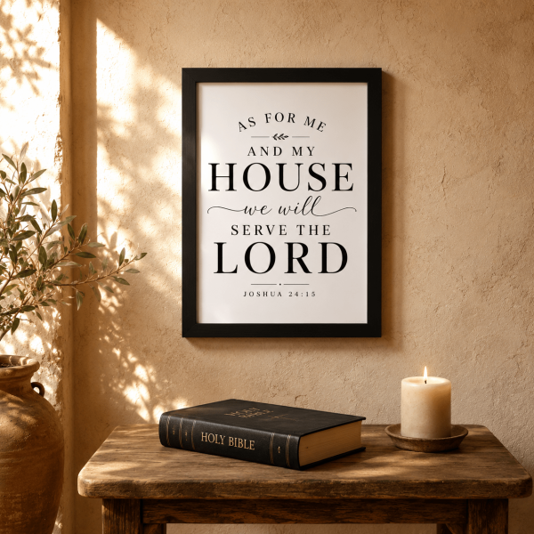 As For Me And My House | Joshua 24:15 | Wall Decor