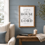 WD-VE0024 - Mockup 5 As For Me And My House | Joshua 24:15 | Wall Decor