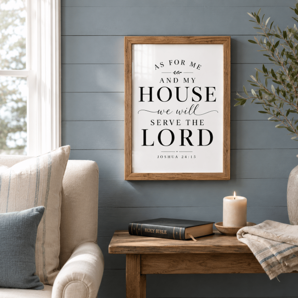 As For Me And My House | Joshua 24:15 | Wall Decor
