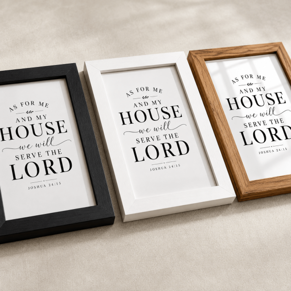 As For Me And My House | Joshua 24:15 | Wall Decor