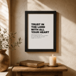 WD-VE0026 - Mockup 4 Trust in the Lord | Proverbs 3:5-6 | Wall Decor