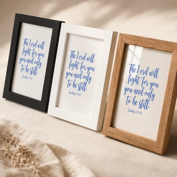 WD-VE0028 - Mockup 6 The Lord Will Fight for You | Exodus 14:14 | Wall Decor